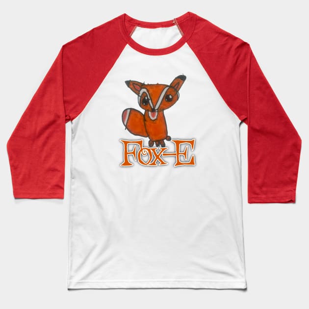 Fox-E Fox by Gemma Baseball T-Shirt by Elvira Khan